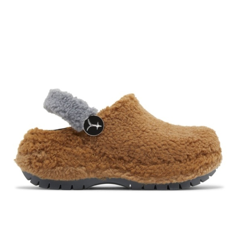 Crocs Lil Nas X Mega Crush Clog Brown Sherpa Collab Mens Size 8 Womens Size 10